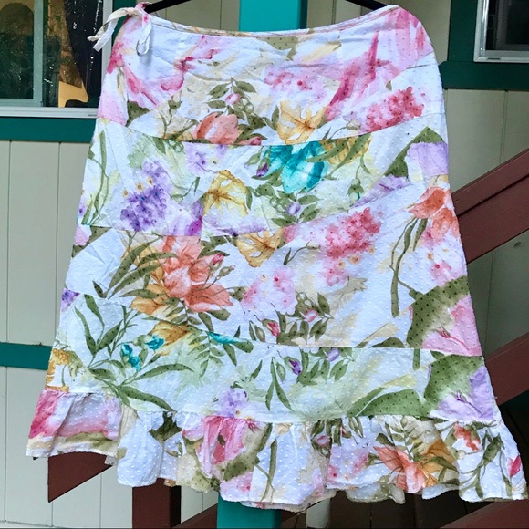 Caribbean Joe Dresses & Skirts - Floral Skirt by Caribbean Joe size 14